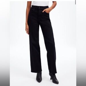 Madewell Denim // The Perfect Vintage Wide Leg Jean // Size 27 // Black Rinse